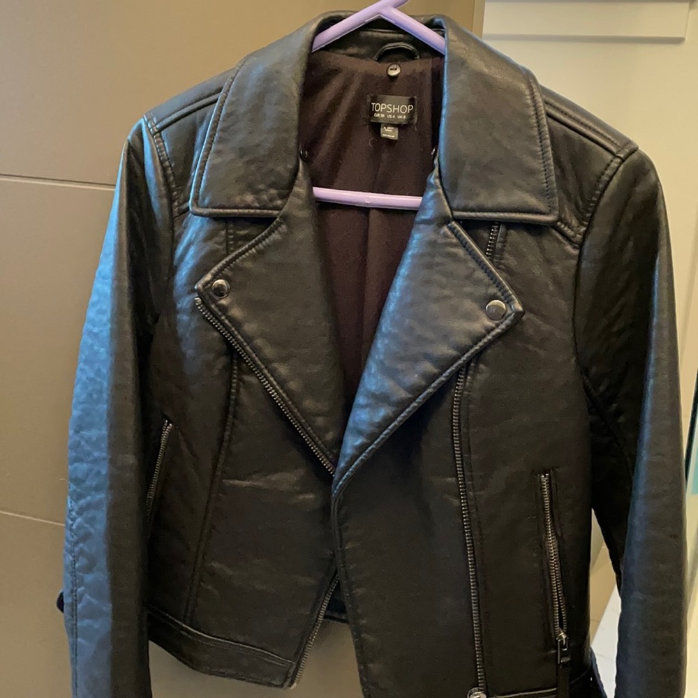 Topshop Faux Leather Jacket